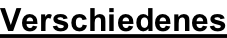 Verschiedenes